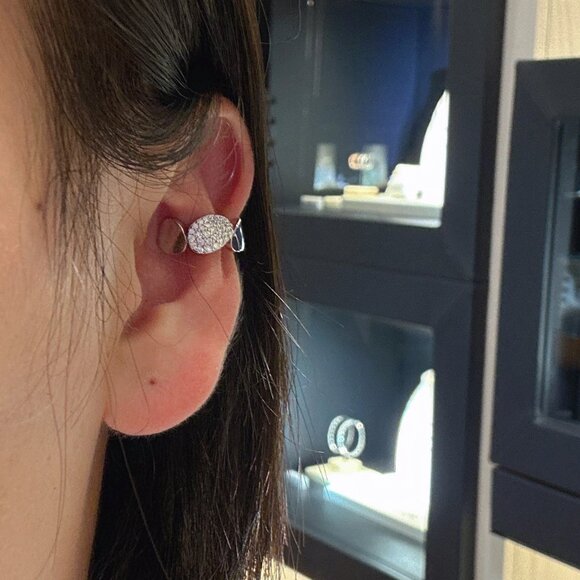 APM Monaco Galet Sterling Silver Silver Clip-on Earrings - Picture 3 of 4